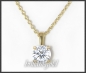 Preview: Diamant Collier mit 0,96ct Solitär Brillant, 585 Gold